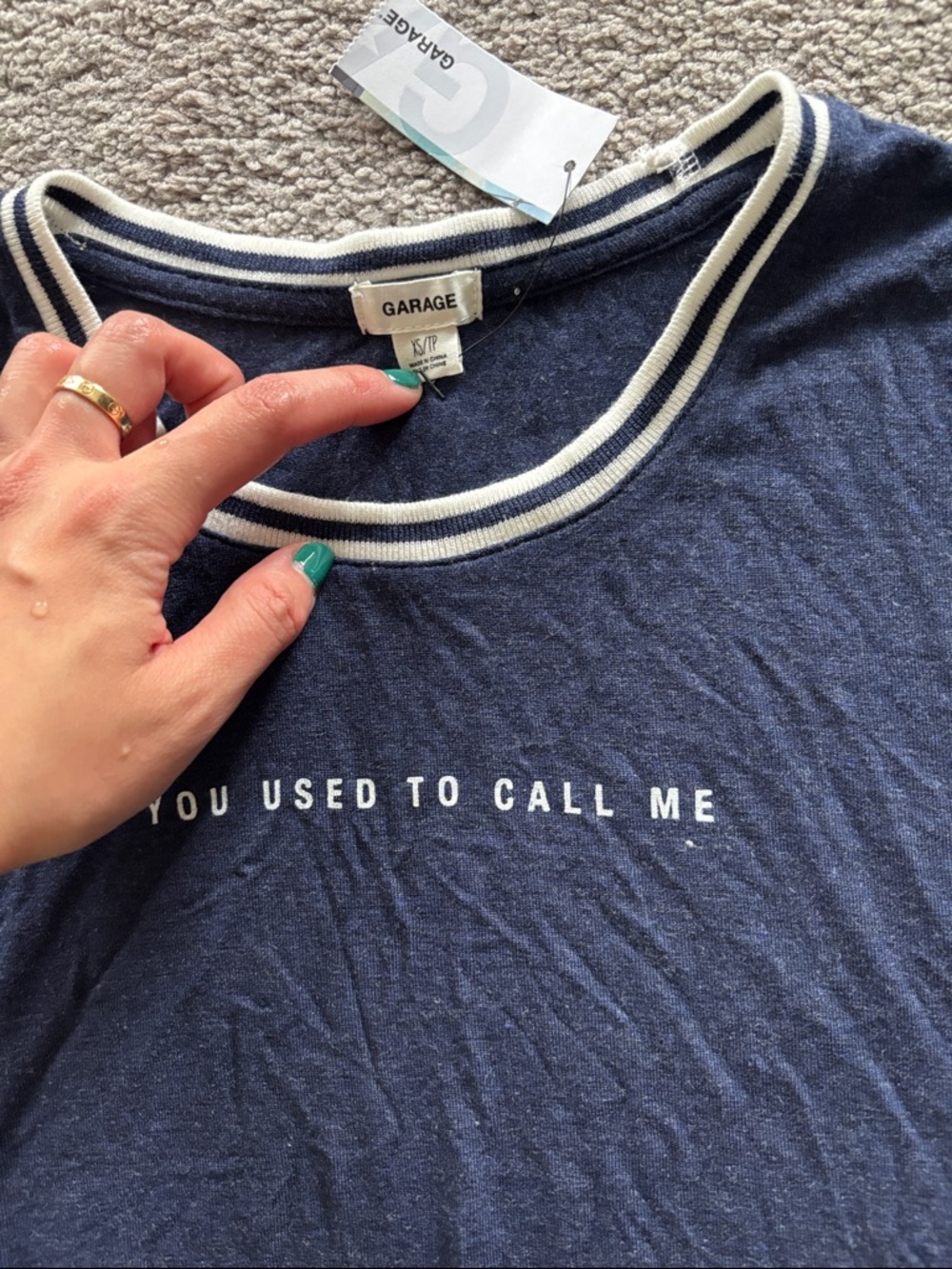 2 NWT Graphic Ringer Tees Bundle - Picture 2 of 3